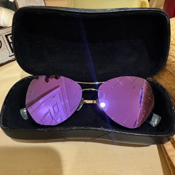 CHANEL
Silvertone Metal And Purple Tinted Sunglasses-4218 - Picture 5 of 10